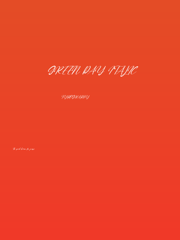 Green Day Italic Poster