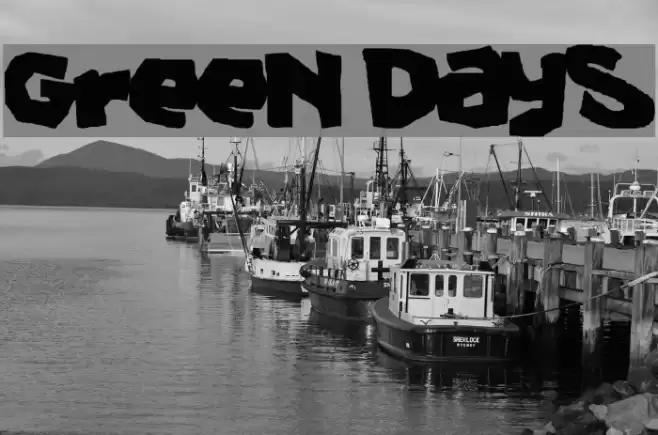 Green Days Font examples