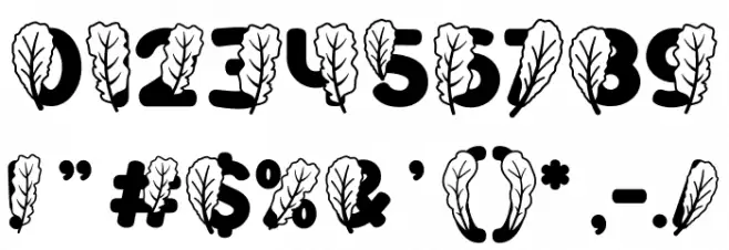Green Delight Leaf 2 Font Alte caractere