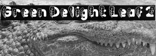 Green Delight Leaf 2 Font examples