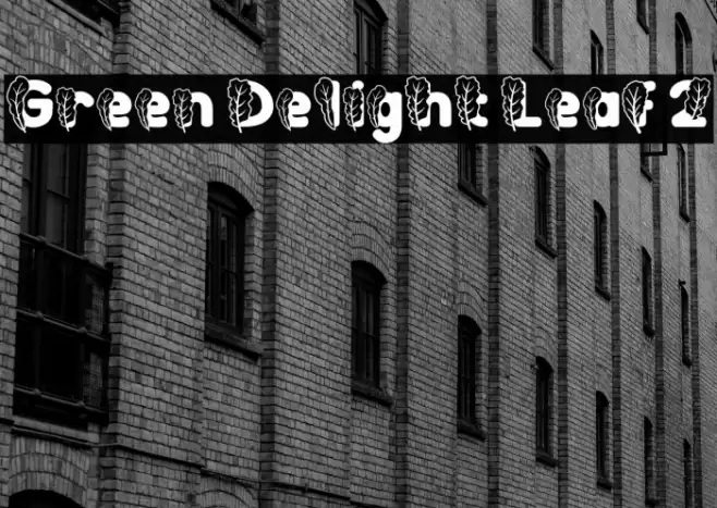 Green Delight Leaf 2 Font examples