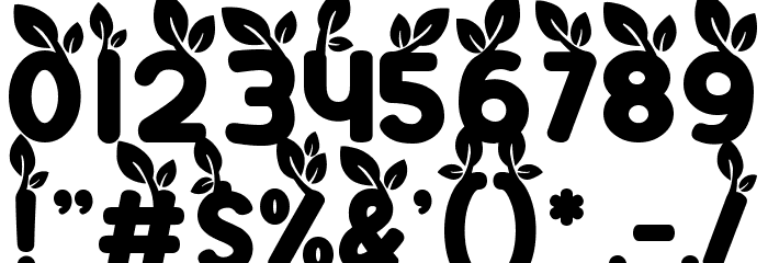 Green Delight Leaf Font OTHER CHARS