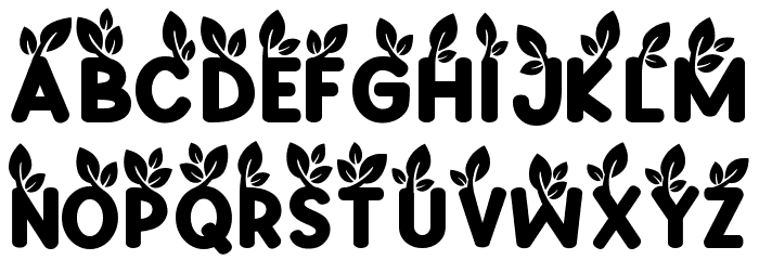 Green Delight Leaf Font UPPERCASE