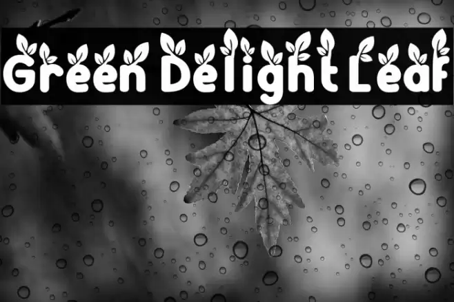 Green Delight Leaf خط examples