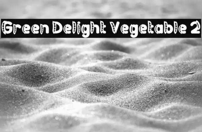 Green Delight Vegetable 2 Caratteri examples