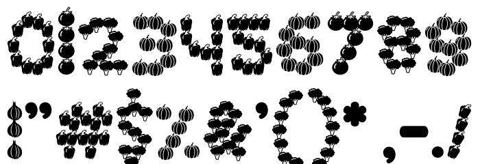 Green Delight Vegetable 3 Font OTHER CHARS
