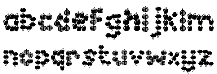 Green Delight Vegetable 3 Font LOWERCASE