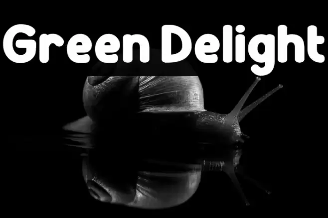 Green Delight Schriftart examples