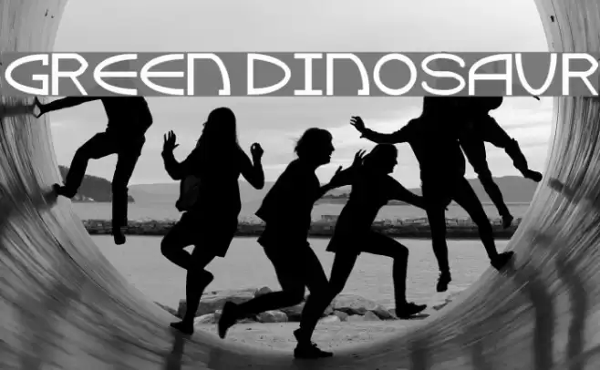 Green Dinosaur Шрифта examples