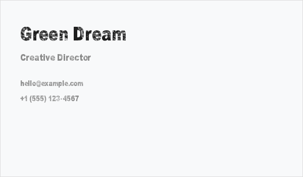 Green Dream Business Card
