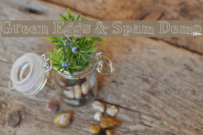 Green Eggs & Spam Demo Font examples