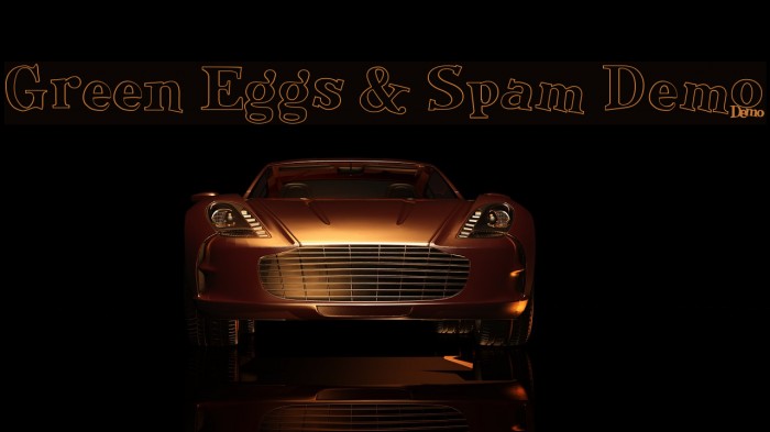 Green Eggs & Spam Demo Font examples