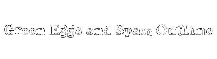 Green Eggs and Spam Outline  Free Fonts Download