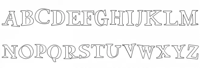 Green Eggs and Spam Outline Font Litere mari