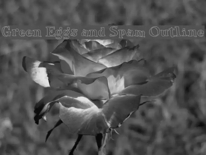 Green Eggs and Spam Outline Font examples