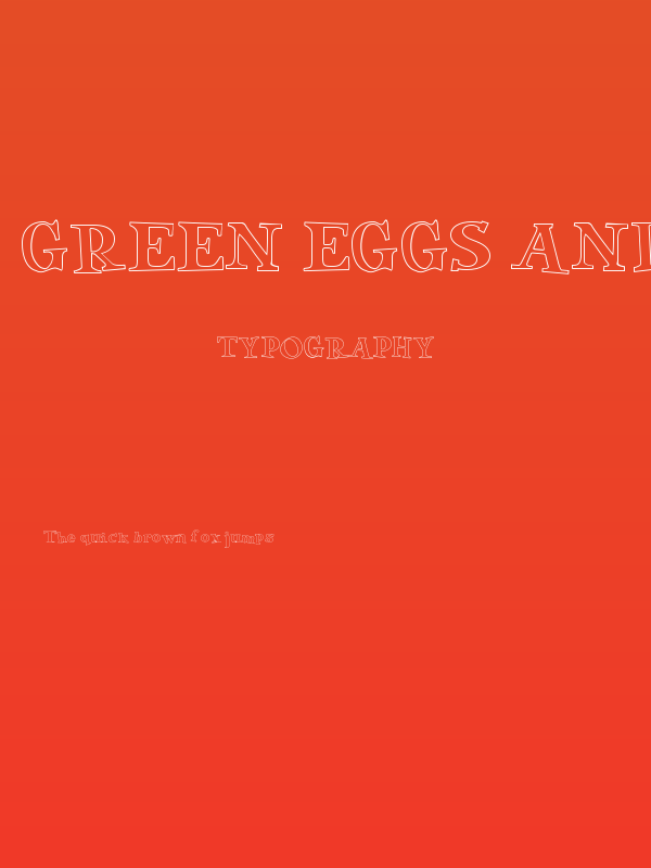 Green Eggs and Spam Outline Poster