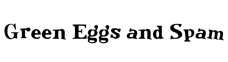 Green Eggs and Spam Font