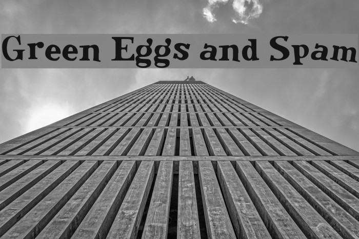 Green Eggs and Spam Font examples