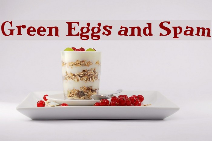 Green Eggs and Spam Font examples