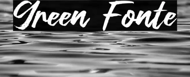 Green Fonte Font examples