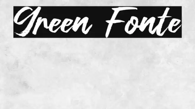 Green Fonte Font examples