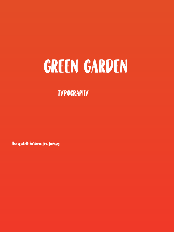 Green Garden Poster