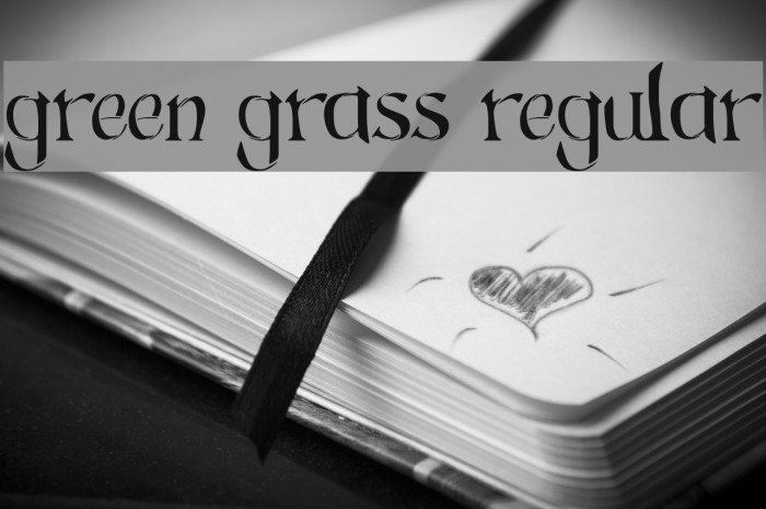 Green Grass Regular Font examples