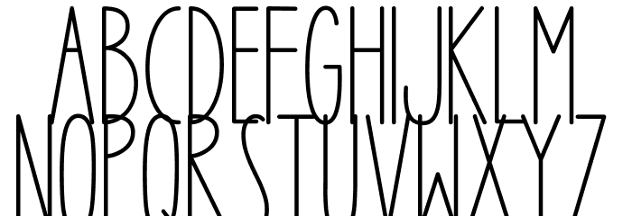 Green Hostel Font LOWERCASE