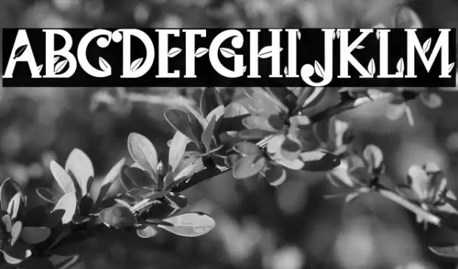 Green House Font examples