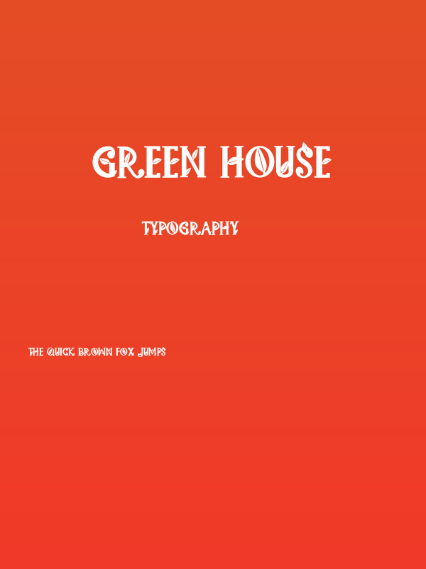 Green House Poster