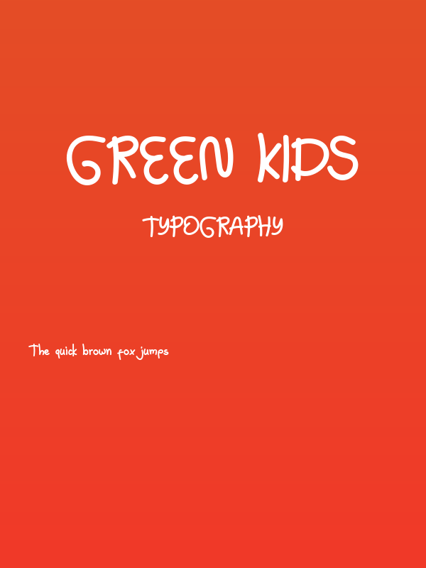 Green Kids Poster