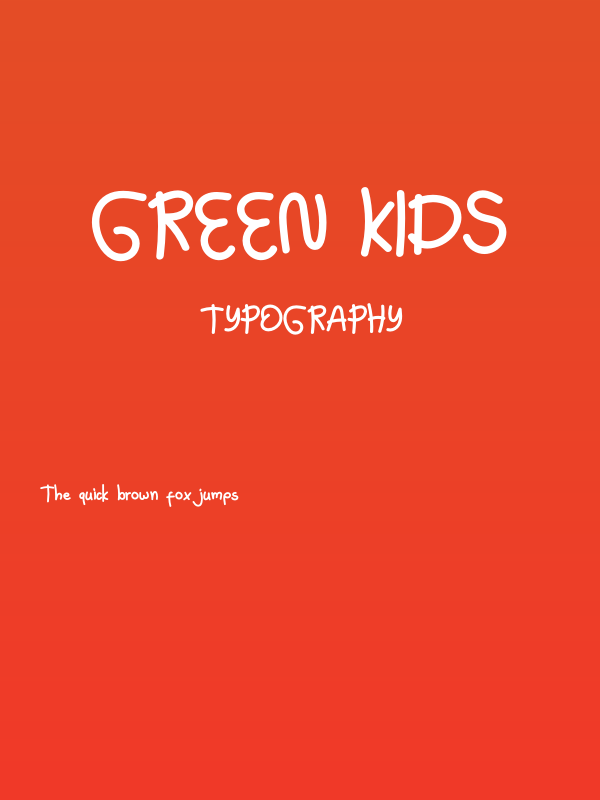 Green Kids Poster