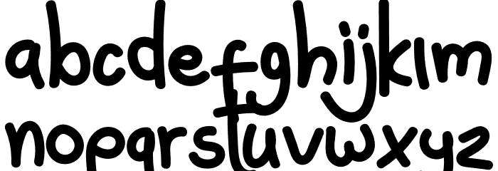 Green Kids Font LOWERCASE