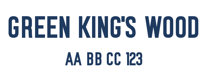 Green King's Wood Font Preview