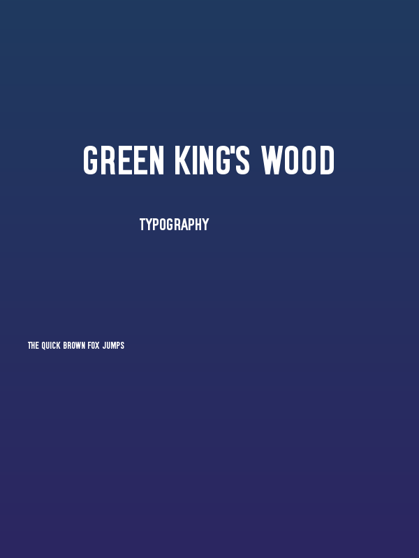 Green King's Wood Poster