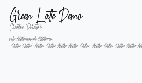 Green Latte Demo Business Card