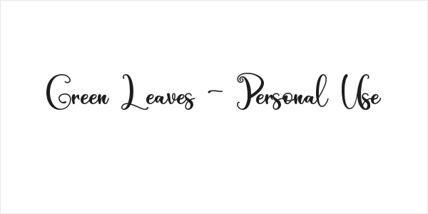 Green Leaves - Personal Use Logo