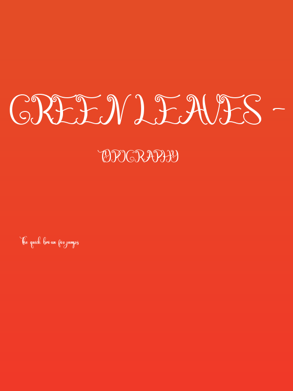 Green Leaves - Personal Use Poster