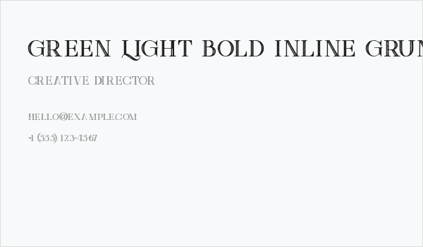 Green Light Bold Inline Grunge Business Card