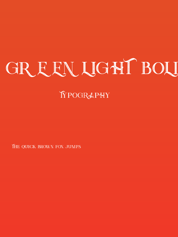 Green Light Bold Inline Grunge Poster