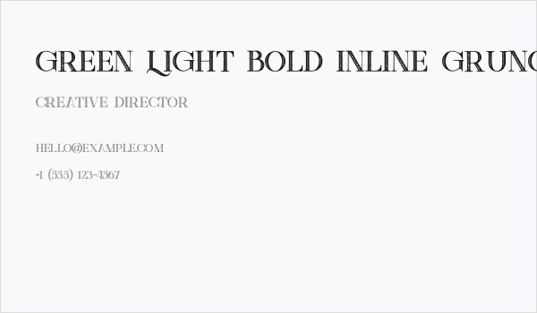 Green Light Bold Inline Grunge Business Card