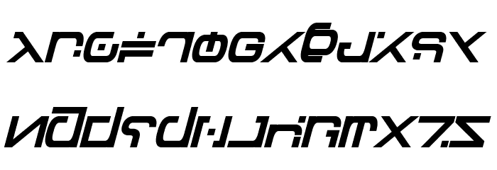 Green Martian Bold Italic Font LOWERCASE