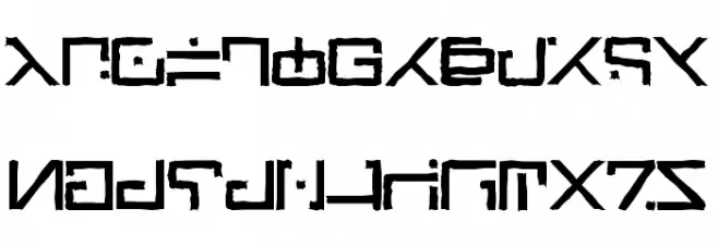 Green Martian Distressed Bold Schriftart Groß