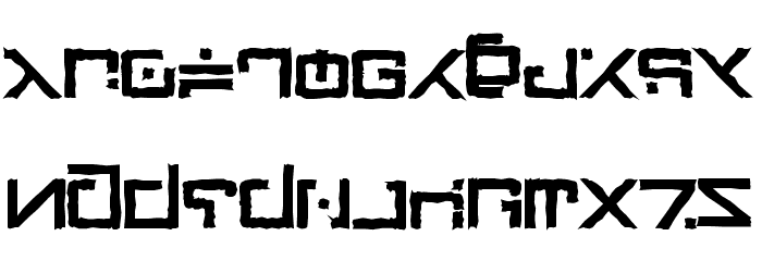 Green Martian Distressed Bold Font LOWERCASE