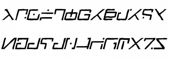 Green Martian Distressed Italic Caratteri MAIUSCOLE