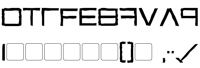 Green Martian Distressed Font OTHER CHARS