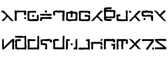 Green Martian Distressed Font LOWERCASE