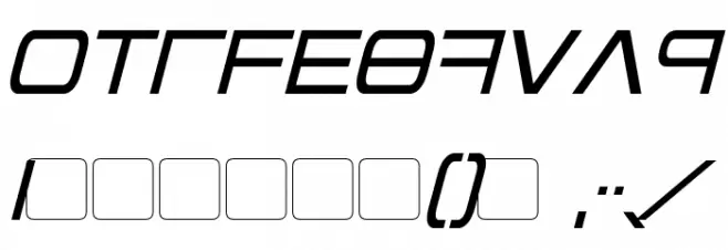 Green Martian Italic Font OTHER CHARS