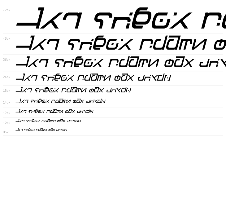 Green Martian Italic Waterfall