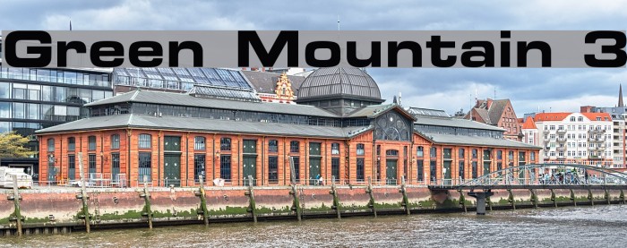 Green Mountain 3 Font examples